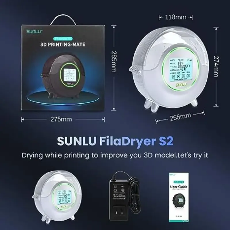 SUNLU S2 3D Printer Filament Dryer 6