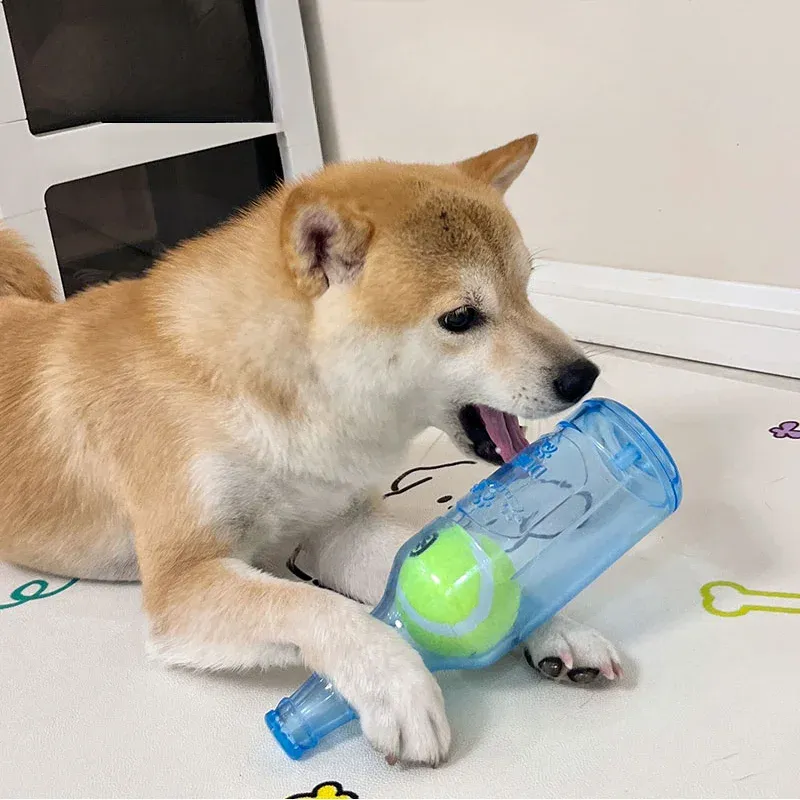 Beer Bottle Dog Chew Toy with Tennis Ball 6