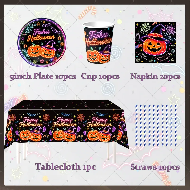Halloween Party Tableware & Decoration Set 4