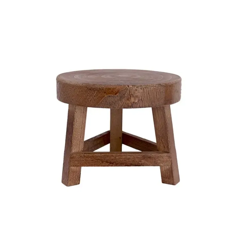 Modern Wood Plant Stand Stool 1