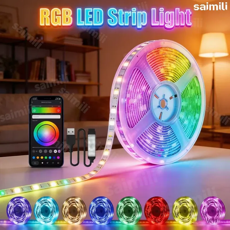 RGB LED Strip Lights 5V USB Music Sync 1
