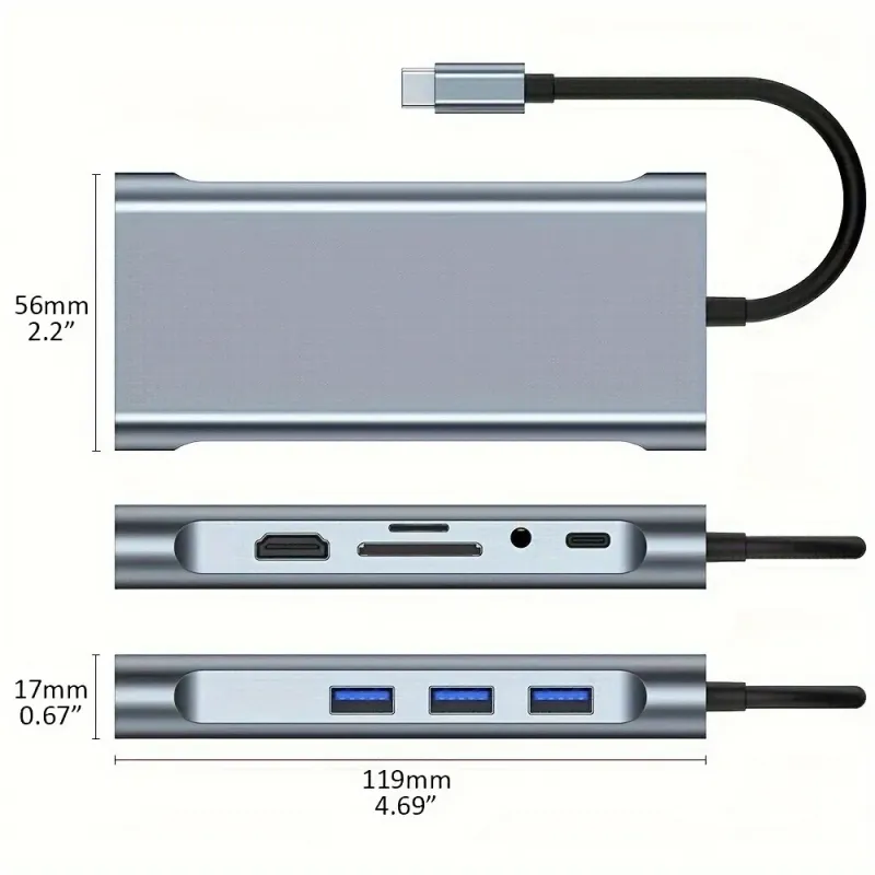 10-in-1 USB C Hub Docking Station 2