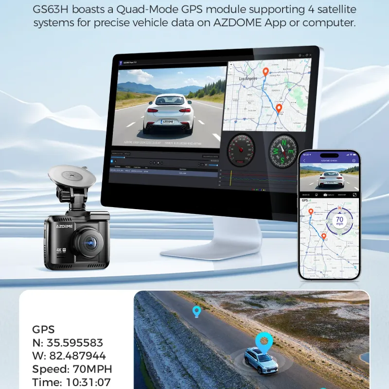 AZDOME GS63H 4K GPS Wi-Fi Dash Cam 4