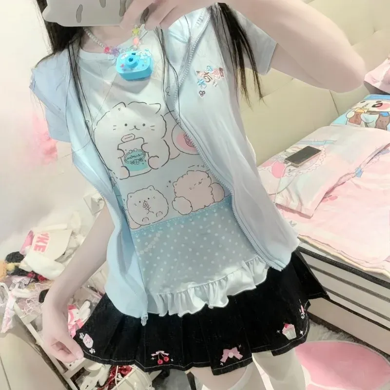 Japanese Petite Butterfly Print Top 2
