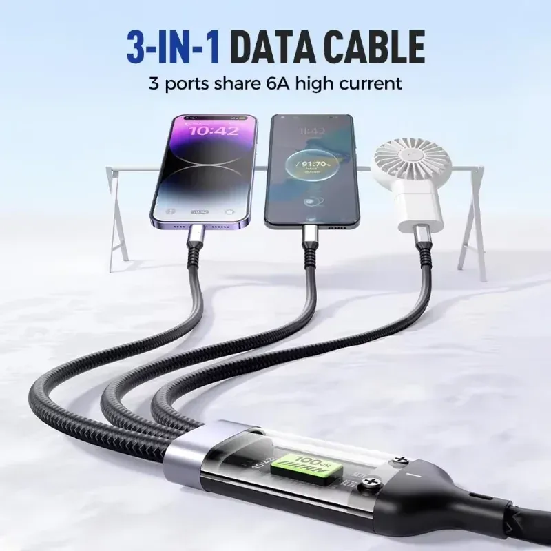 3-in-1 100W Fast Charging Cable 5