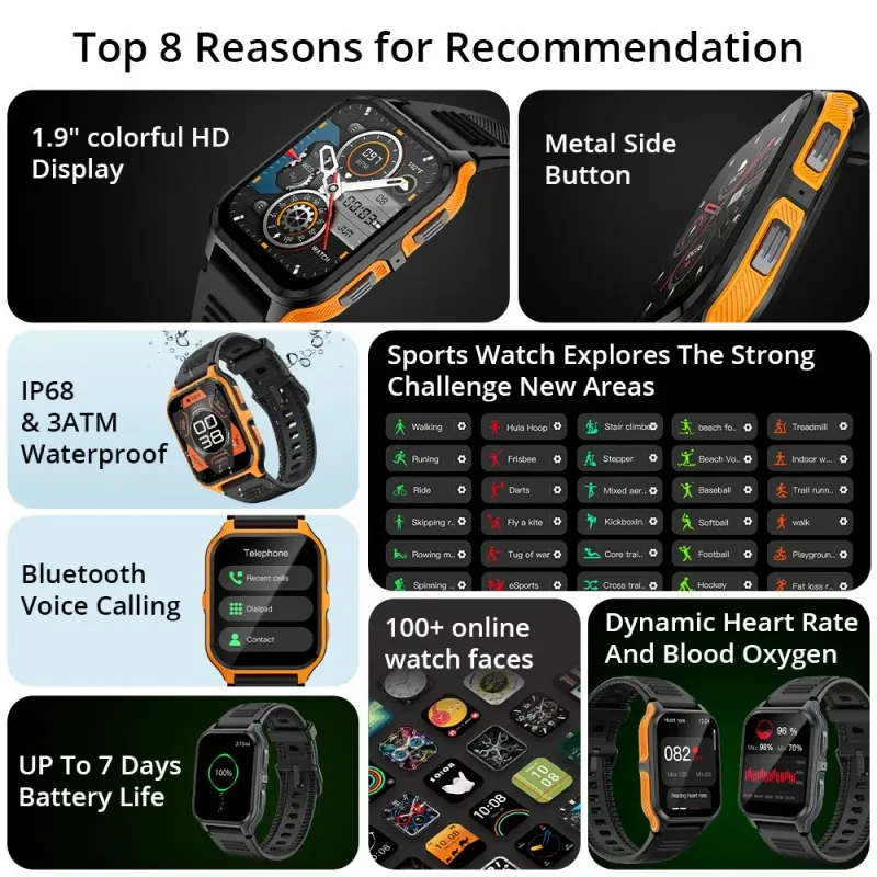 COLMI P73 Military Smartwatch with Bluetooth Call 2