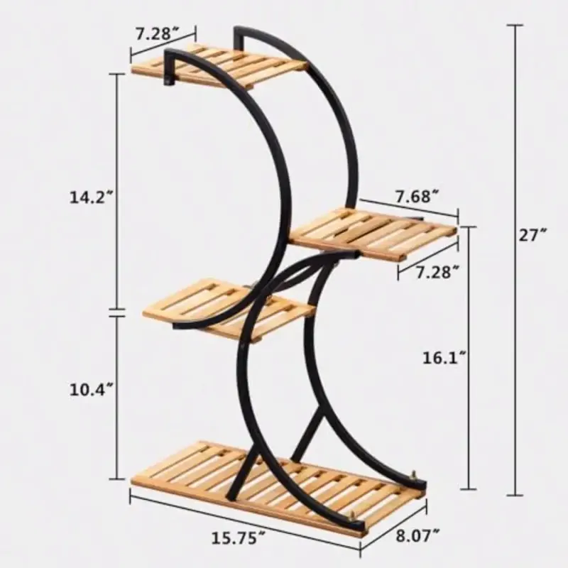 Bamboo 4-Tier Plant Stand 6
