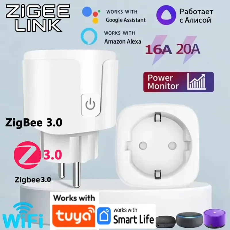 Tuya EU Smart Plug WIFI/Zigbee 1