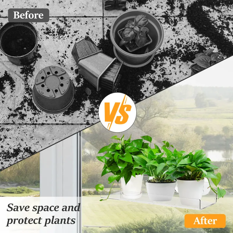 Acrylic Window Plant Shelves 5