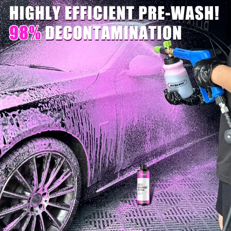 Pink Foaming Car Wash Soap with Wax 3