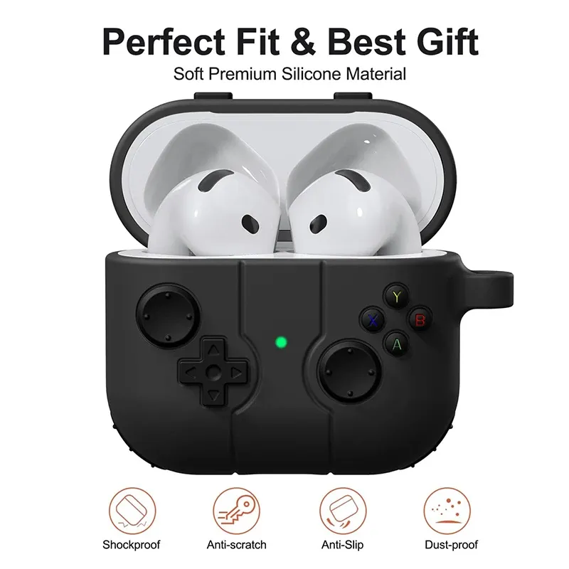 Cute Gamepad AirPods Case with Keychain 2
