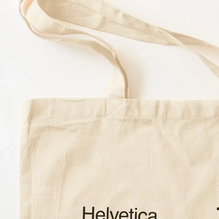 Helvetica Typography Minimalist Tote Bag 3
