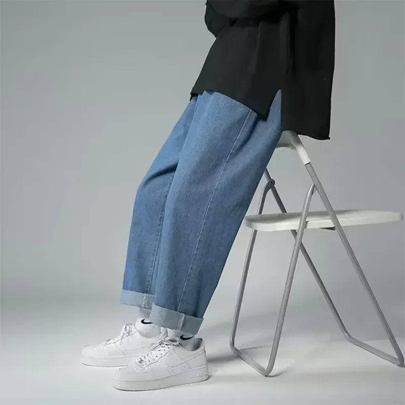 Wide Leg Cargo Jeans for Men 5