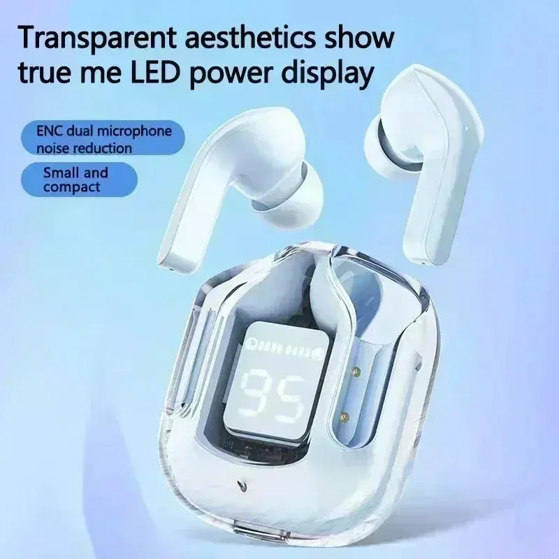 Bluetooth 5.3 Transparent Earphones with LED Display 6