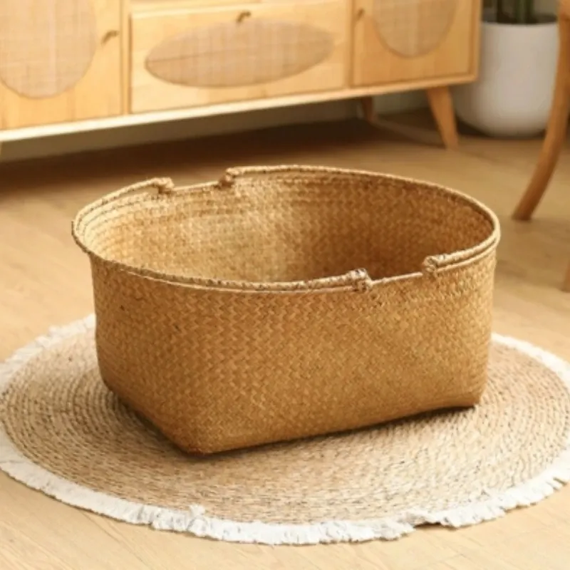 Foldable Rush Storage Basket Organizer 4