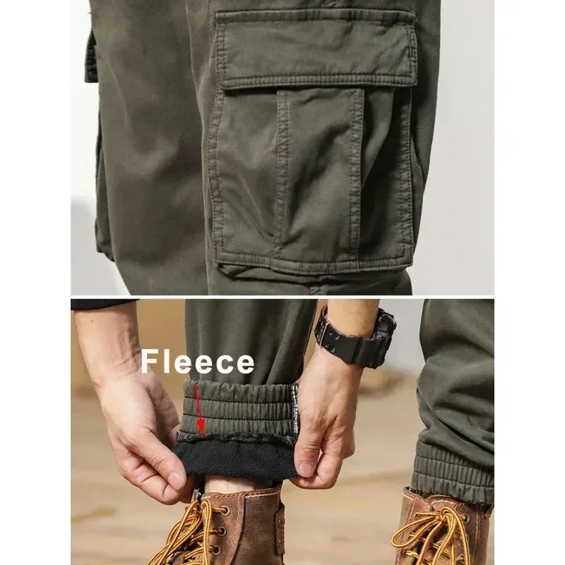 Winter Fleece-Lined Cargo Joggers 2