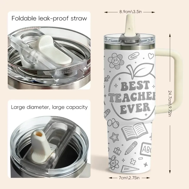 Teacher Doodles Vacuum Flask 40oz 5