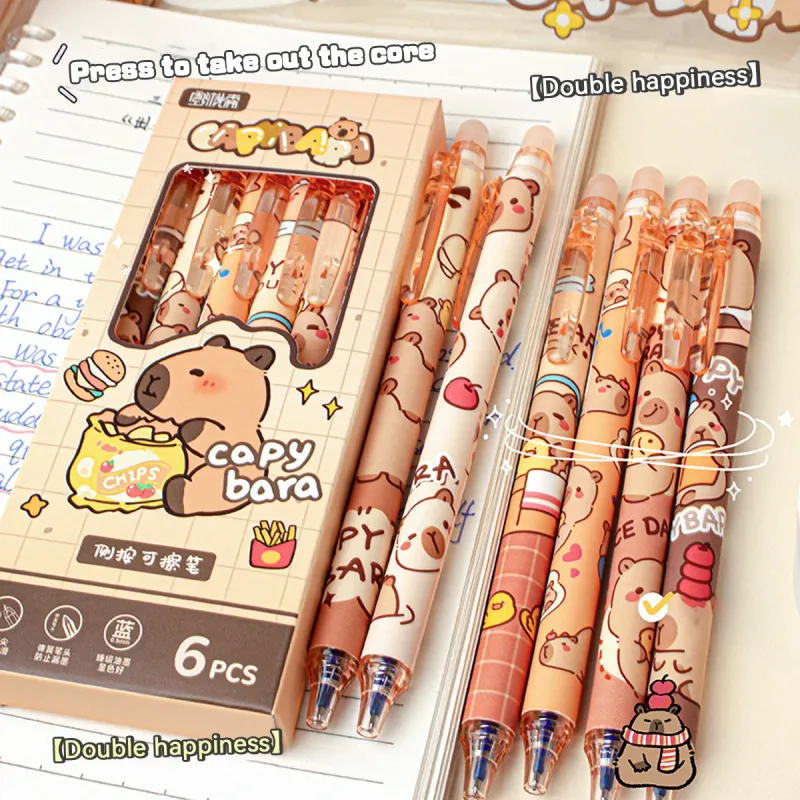 Capybara Kawaii Gel Pens Set 3