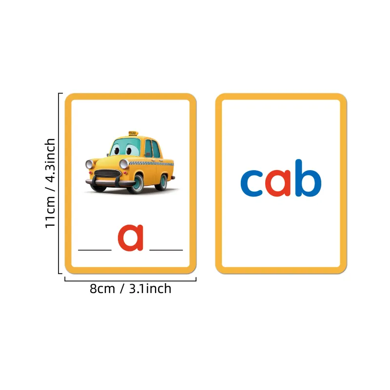 CVC Word Flash Cards Educational Toy 2