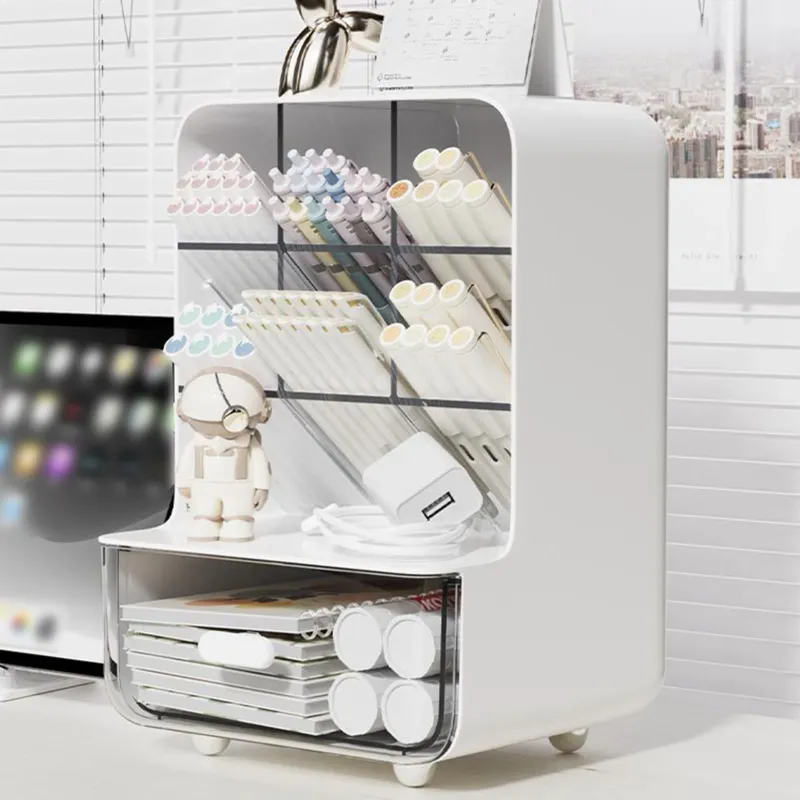 Clear Desk Organizer Pen Holder 2