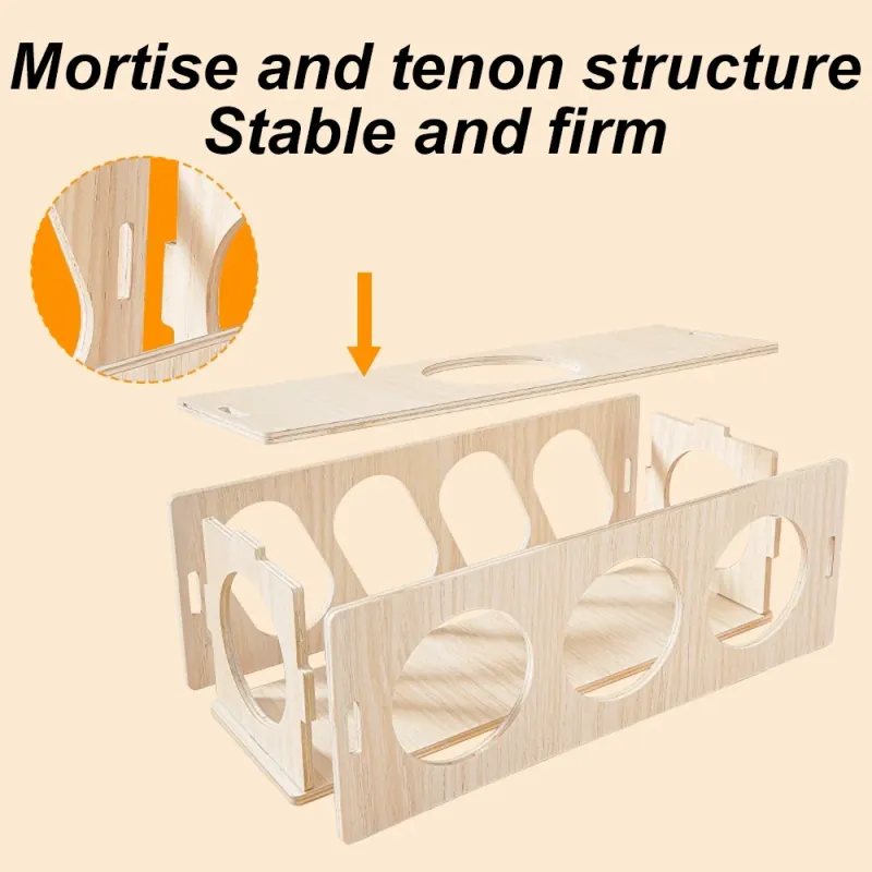 Wooden Hamster Tunnel Chew Toy 5