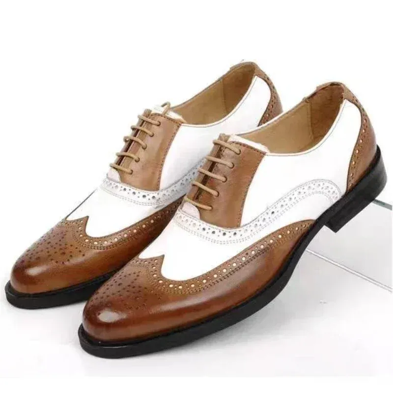 Mixed Colors Retro Mens Dress Shoes 4