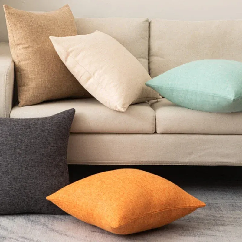 Chenille Fall Throw Pillow Cover 4