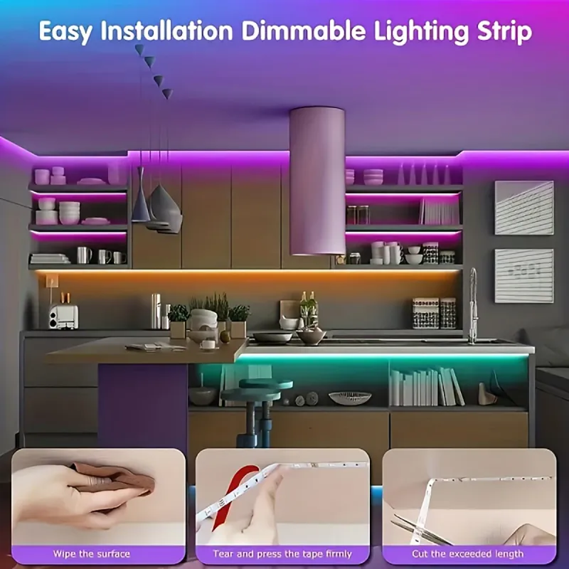 RGB LED Strip Light with Remote 4