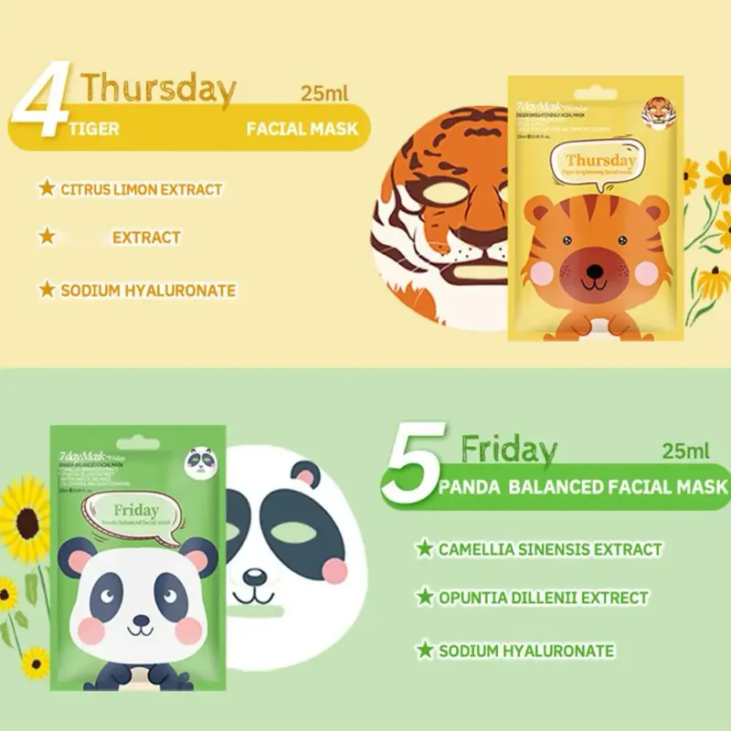 Animal Face Mask Set - 7 Styles 3