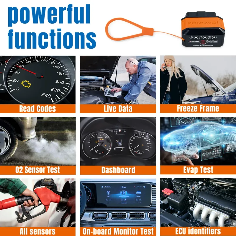 KONNWEI KW906 OBD2 Bluetooth Scanner 2