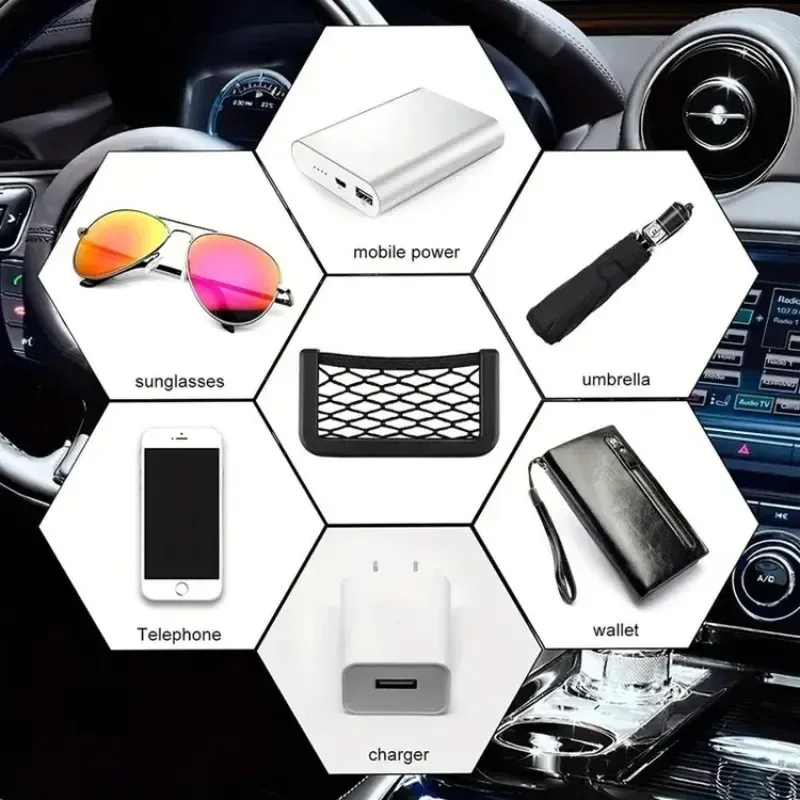 Car Organizer Storage Bag with Phone Holder 6
