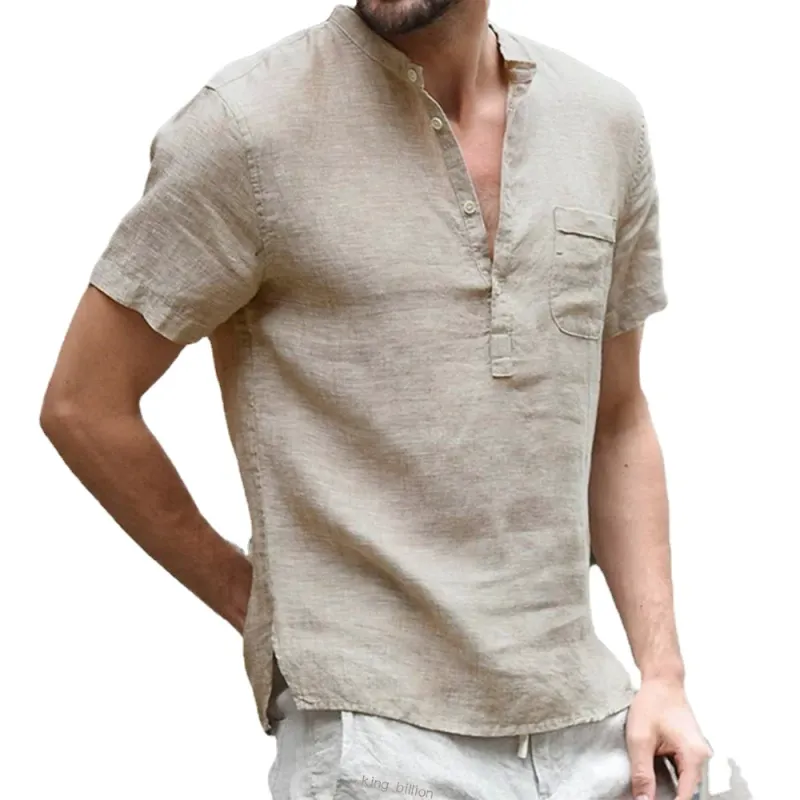 Cotton Linen Men's T-Shirt 1