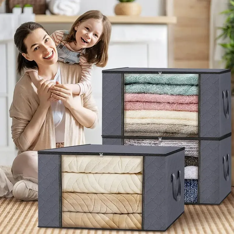 Foldable Storage Box with Window & Lid 4
