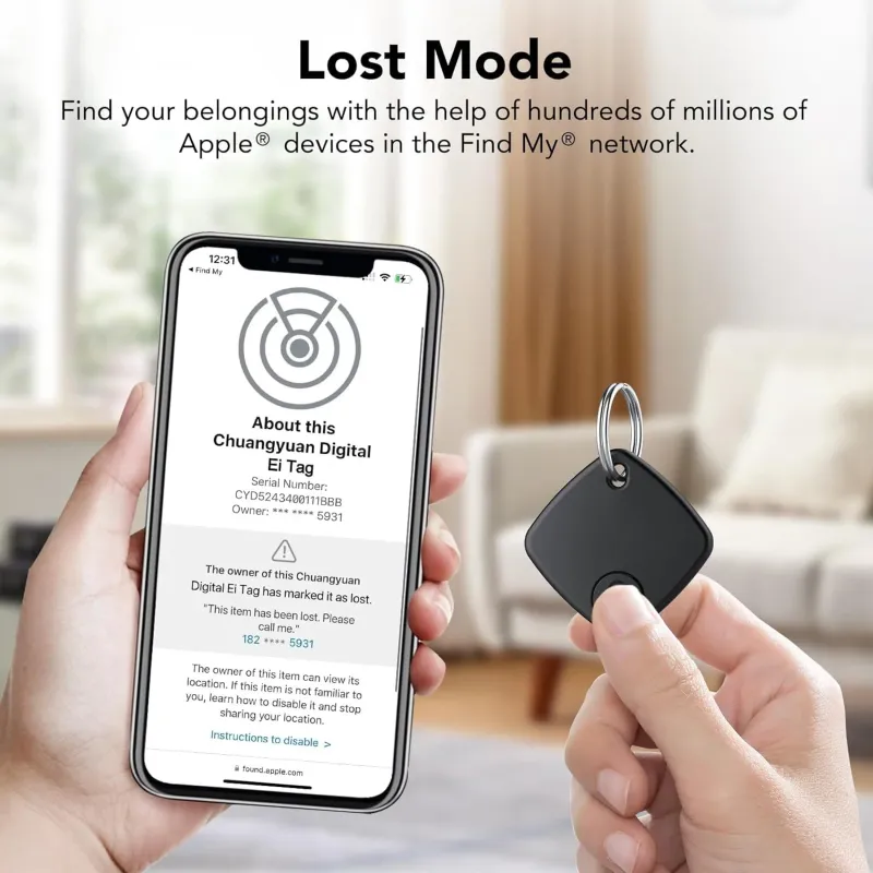 Air Tag Bluetooth Tracker with Lanyard 2