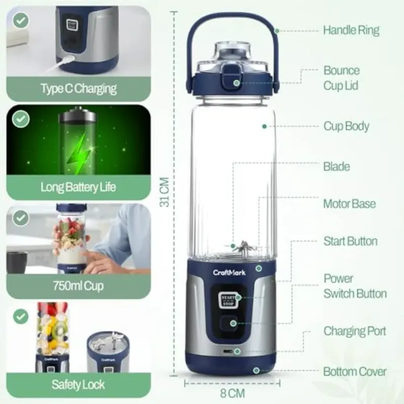 21oz Portable USB-C Blender 6