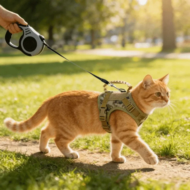 Escape Proof Cat Harness & Retractable Leash Set 3