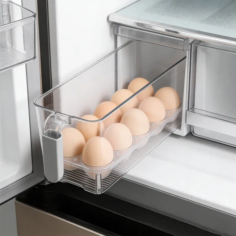 Clear Stackable Fridge Storage Bins 3