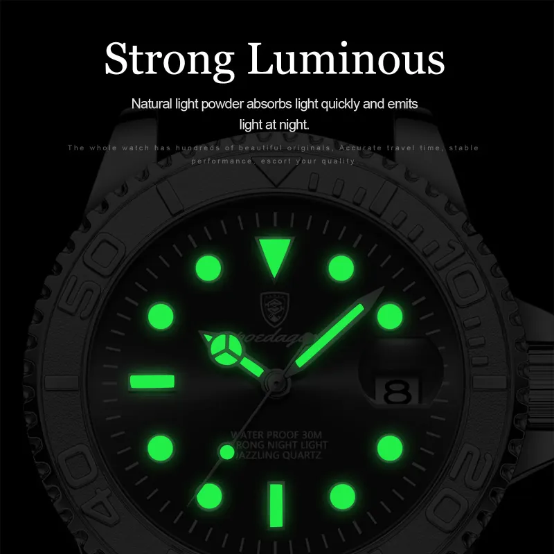 POEDAGAR Luxury Steel Men's Quartz Watch 4