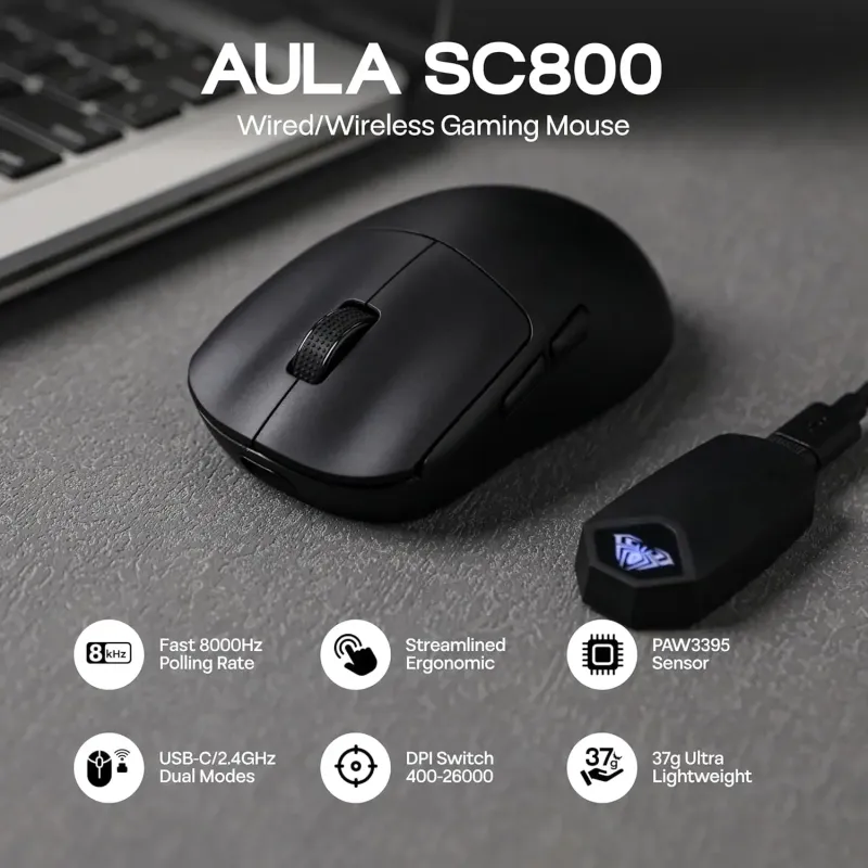 AULA SC800 37g Lightweight Gaming Mouse 1