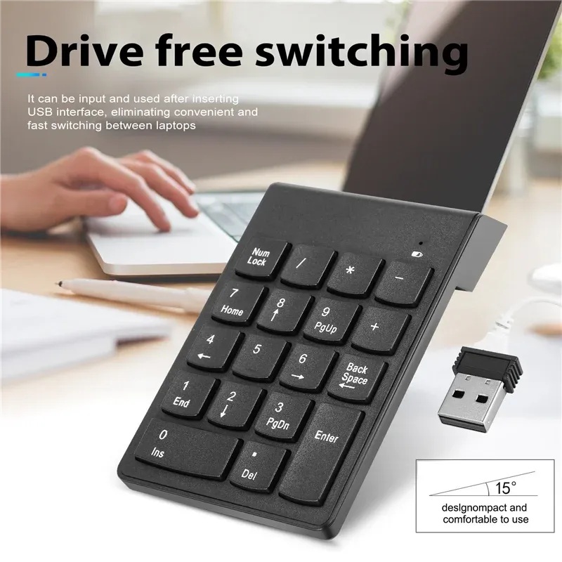 Wireless Numeric Keypad 18 Keys 3