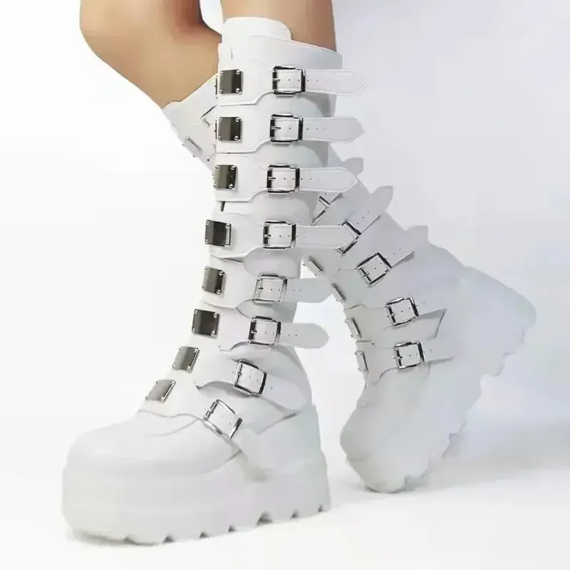 Gothic Platform Knee High Boots 3