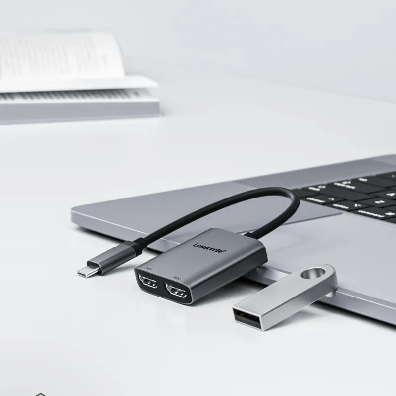 Lemorele Dual HDMI 4K USB C Hub 2