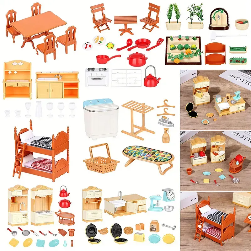 Mini Dollhouse Furniture Set - Forest Family 4