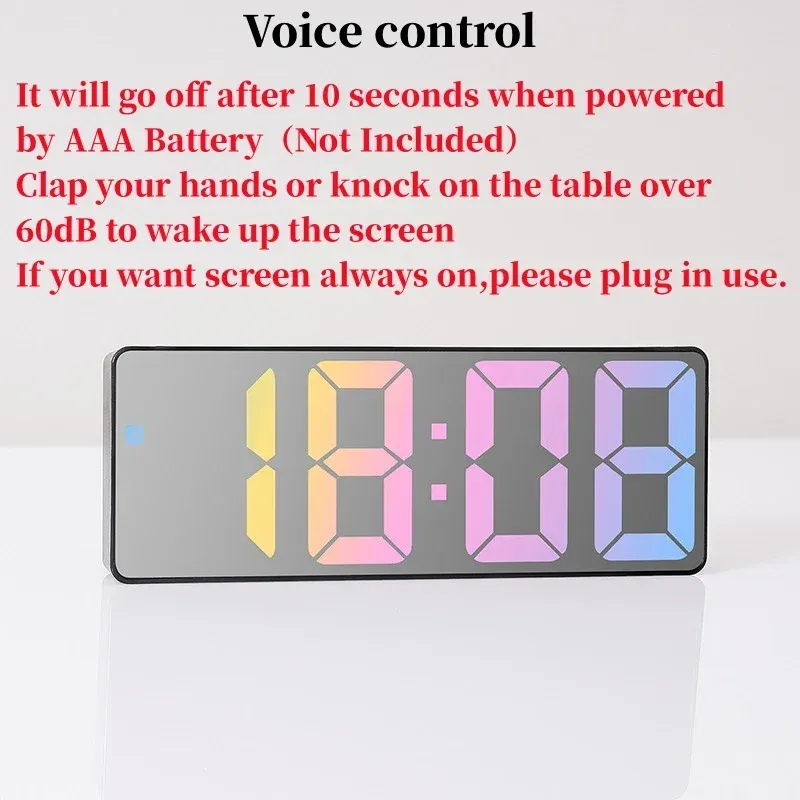 Voice Control LED Alarm Clock 3