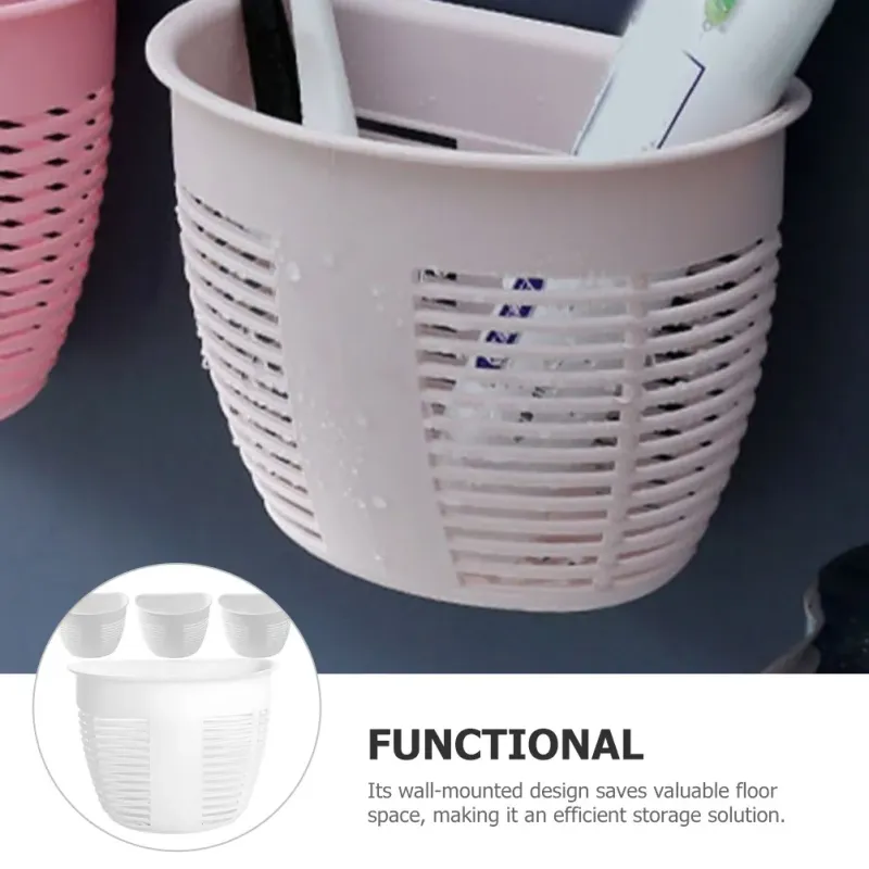 4Pcs Wall Mounted Storage Basket Set 4