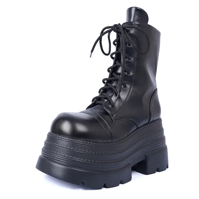 Punk Platform Chunky Heel Boots 6