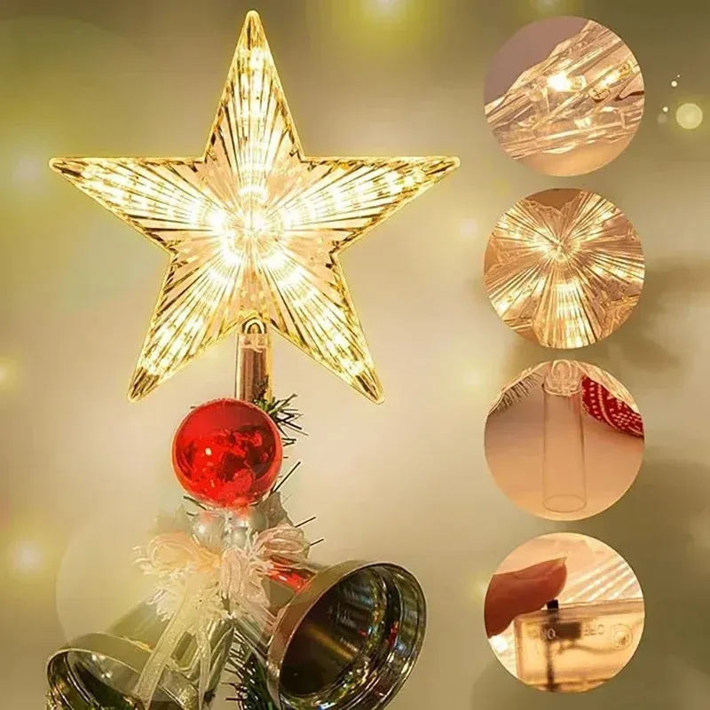 Glowing Glitter Star Tree Topper 6