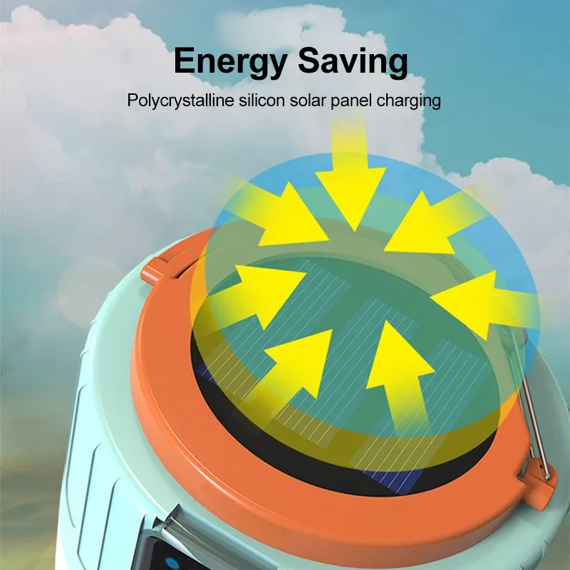 Solar LED Camping Light USB Rechargeable 2