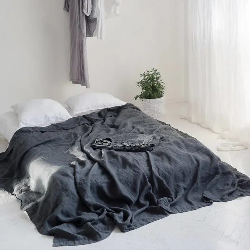 Washed Linen Sheet Set with Pillowcases 3
