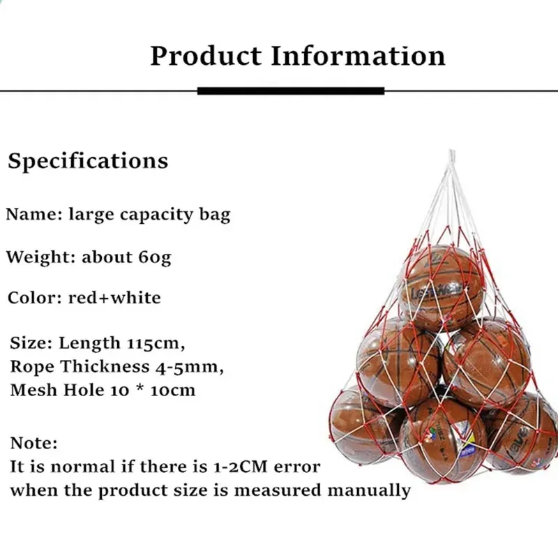 Nylon Mesh Sports Ball Carry Bag 6